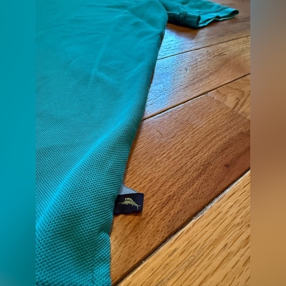 Tommy Bahama Polo Mens Size XXL Shirt Short Sleeve Golf Island Zone Buttons Teal - Picture 5 of 14